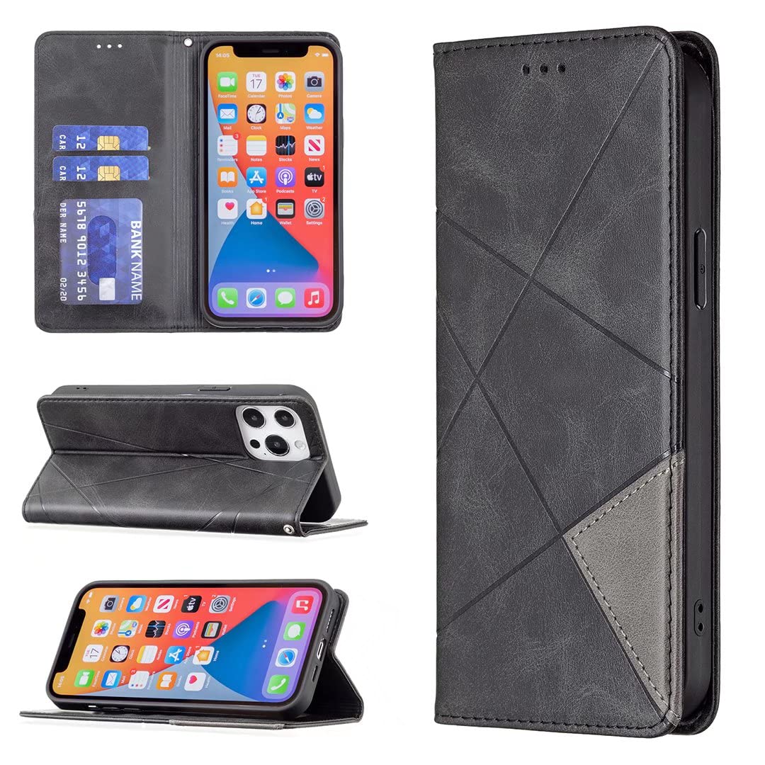 SATURCASE Custodia per Nokia C2 2a edizione, in pelle PU, con motivo mandala in rilievo, chiusura magnetica, con scomparti per carte di credito