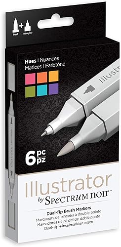 Miniatura 2 de Spectrum Noir Illustrator by Spectrum Noir - Marcador de alcohol (6 piezas, doble punta, tonos)