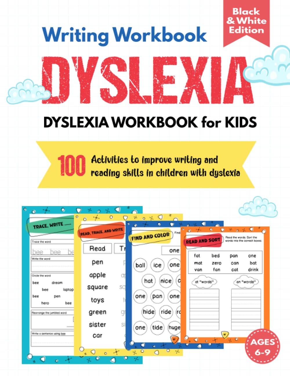 Writing Workbook for Kids with Dyslexia Ages 6-9: 100 Activities to Help Children with Dyslexia Learn Reading and Writing : Differentiate and ... Activities, Counting Syllables and More!