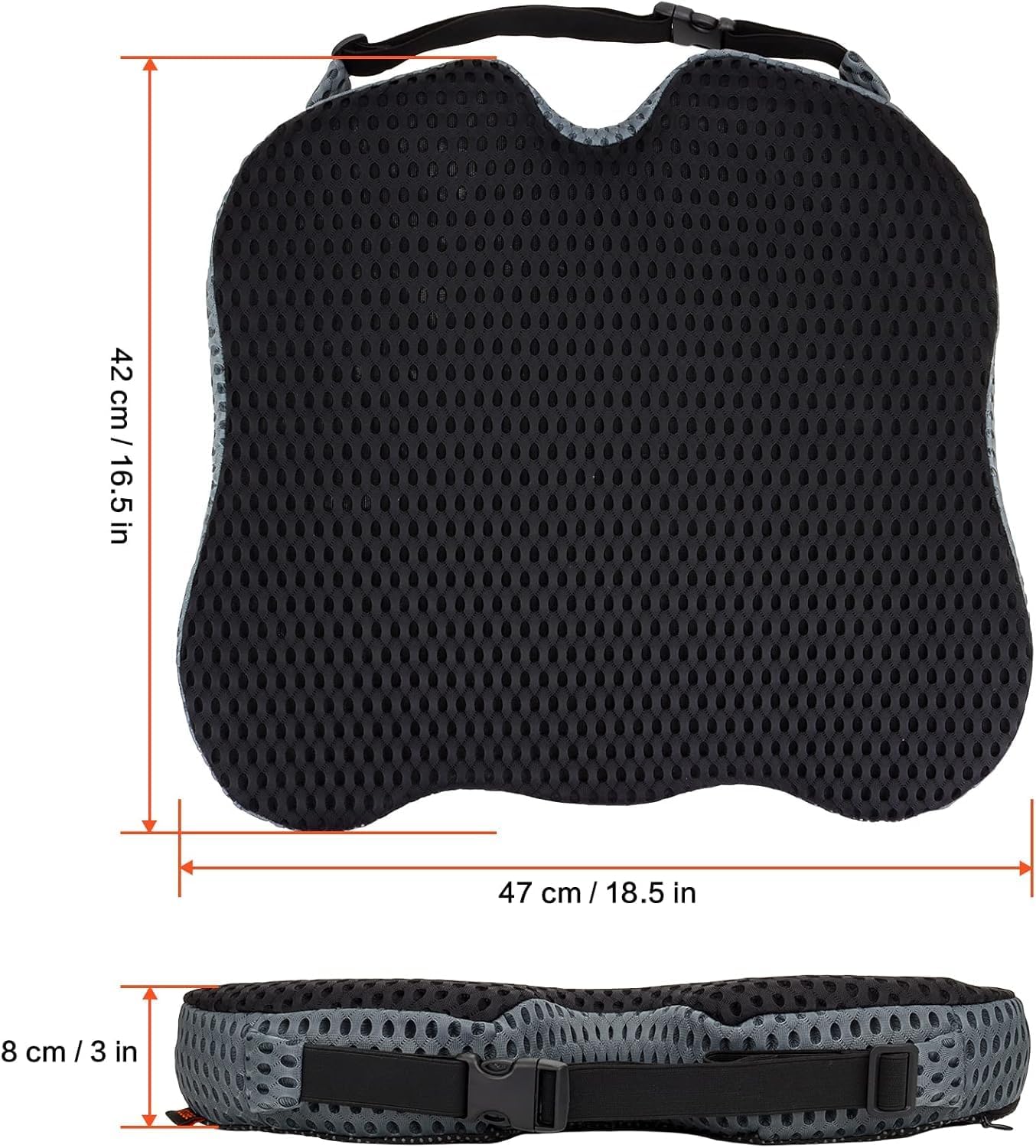 OUTMX Wedge Car Seat Cushion for Driving for Buick Envision 2016-2020 2021-2025, Comfortable & Breathable Memory Foam Ergonomic Car Booster Seat Pad Pillow