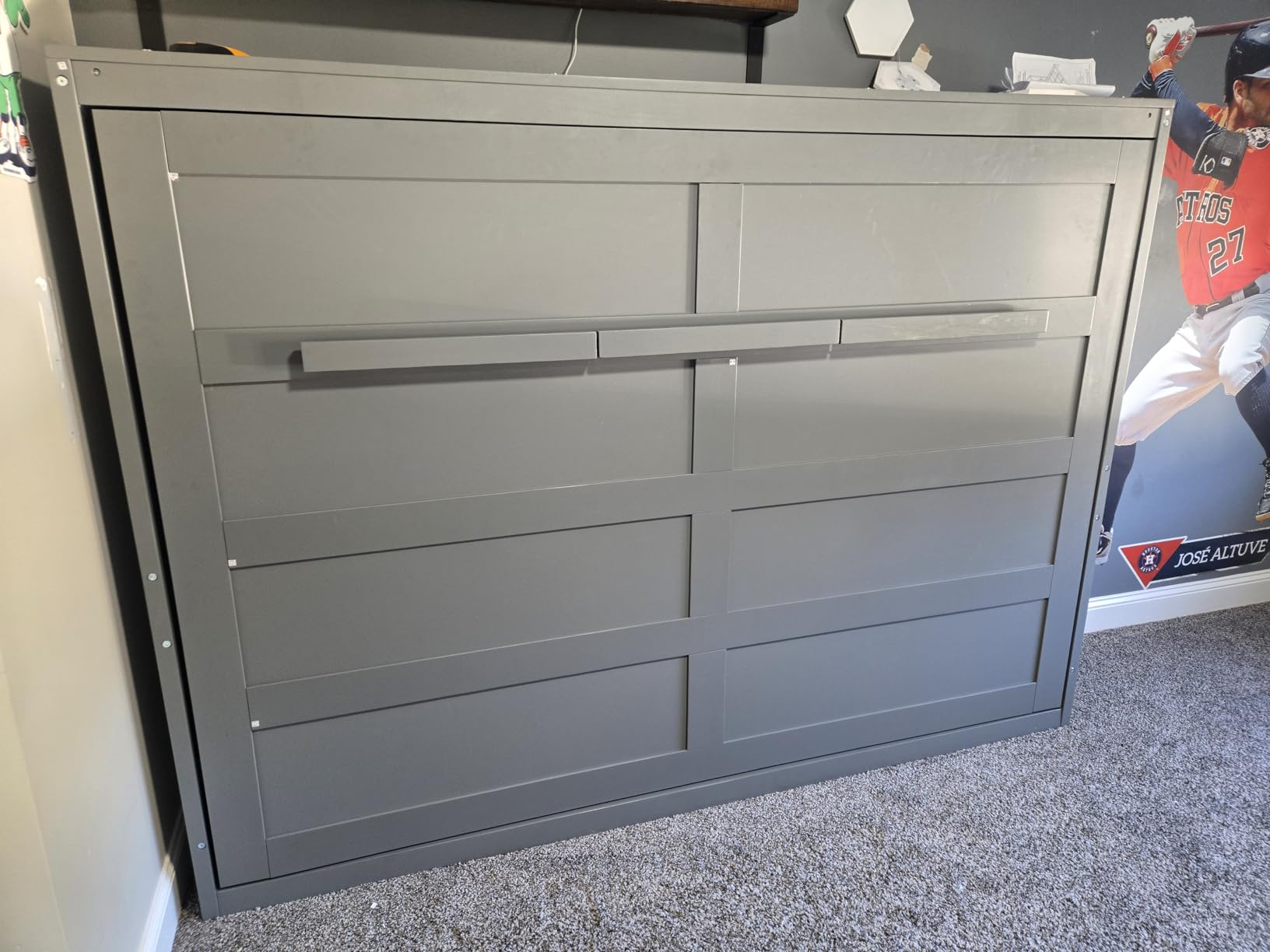 $18/mo - Finance Merax Modern Farmhouse Solid Wood Murphy Bed Chest ...