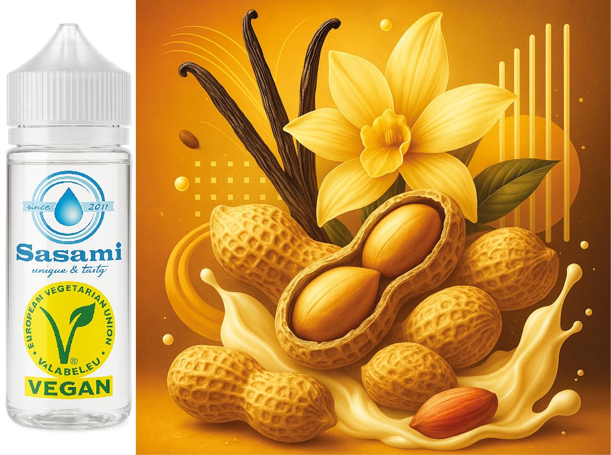 Peanut Crème Royale - orzeszki ziemne i wanilia Aromat Koncentrat - wegański - Sasami - 100ml