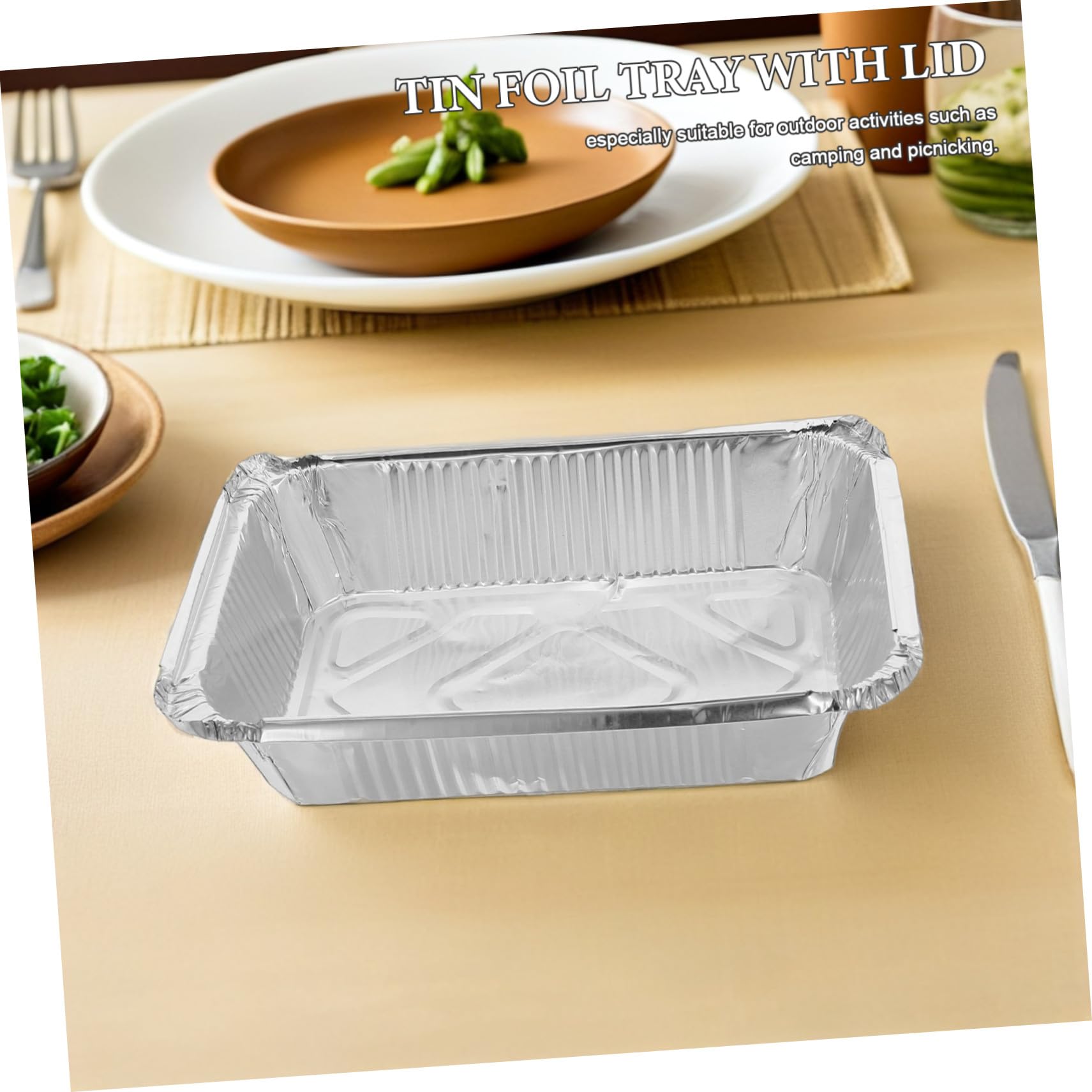 25 Pezzi Teglie in Alluminio con Coperchio Vaschette Usa e Getta Resistenti per Cottura Barbecue Conservazione e Takeaway Contenitori Sigillati per Freschezza e Igiene
