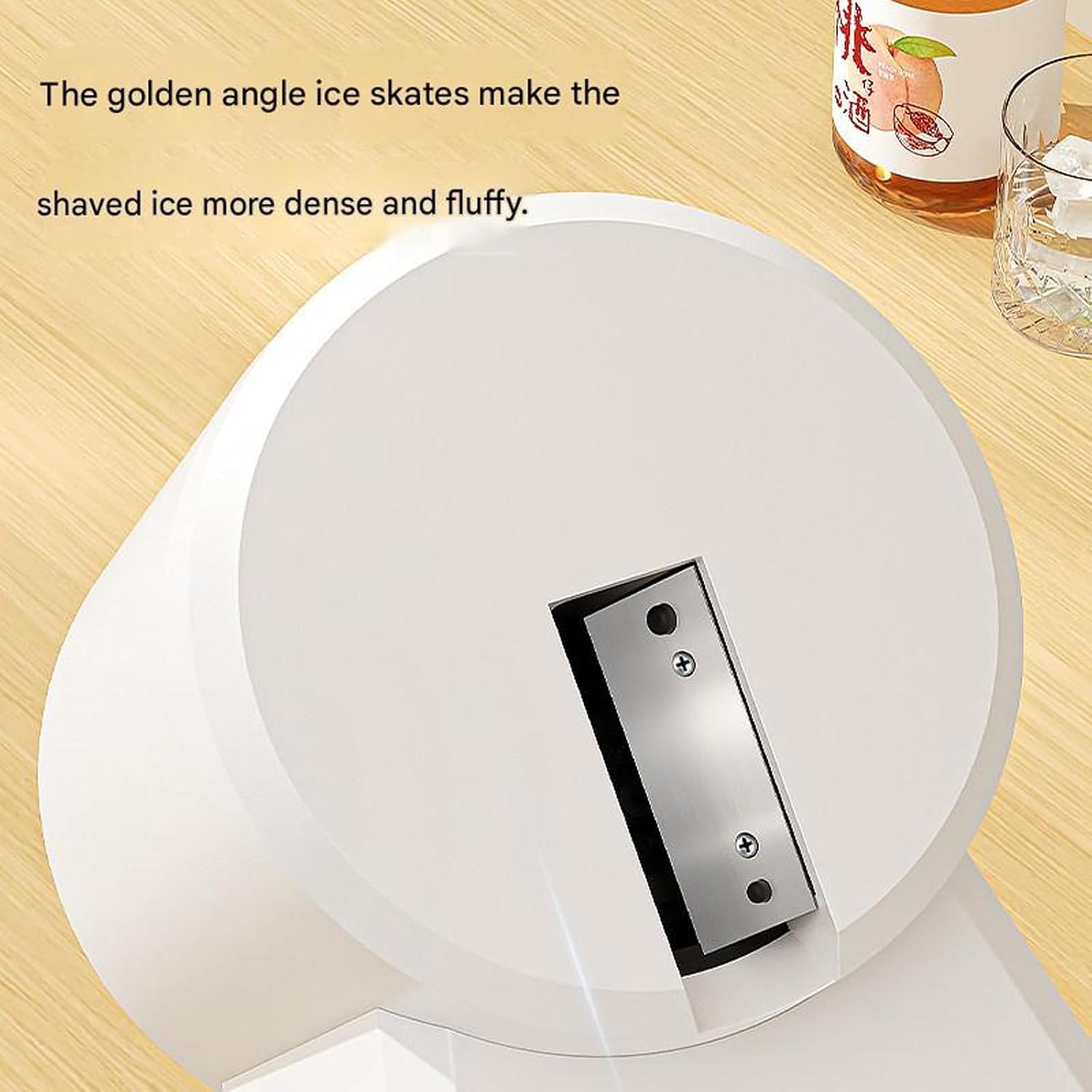 Handheld Ice Shavers Manual Snow Cone Maker Portable Manual Ice Crusher Snow Cone Machine Slushies Maker with Tray