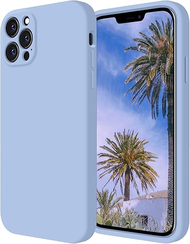 FireNova Funda para iPhone 12 Pro Max, funda de silicona mejorada protección de cámara con forro de microfibra suave antiarañazos, 6.7 pulgadas,