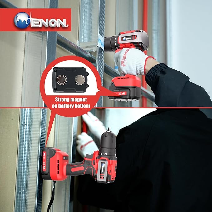 Taladro Inalámbrico ENON 12V con Batería y Cargador, 35 Nm, 1360 RPM miniatura 5