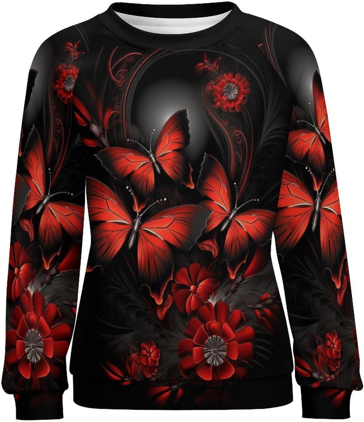 Sweatshirt for Women Halloween Print Fashion Comfy Fall Oversized Outfits Crewneck Lightweight Cotton Shirts - Image 4