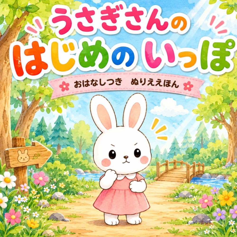 うさぎさんの　はじめの　いっぽ: おはなしつき　ぬりええほん（3～5歳・知育） (よんで　ぬれる！　ぬりええほん)