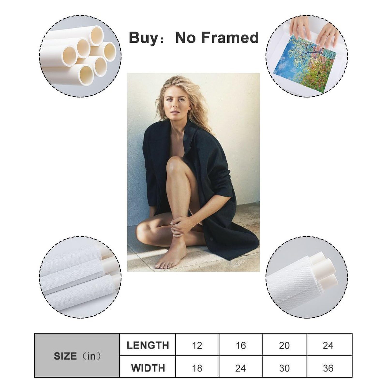 Amazon.co.jp: テニス選手マリア・シャラポワ キャンバスアート