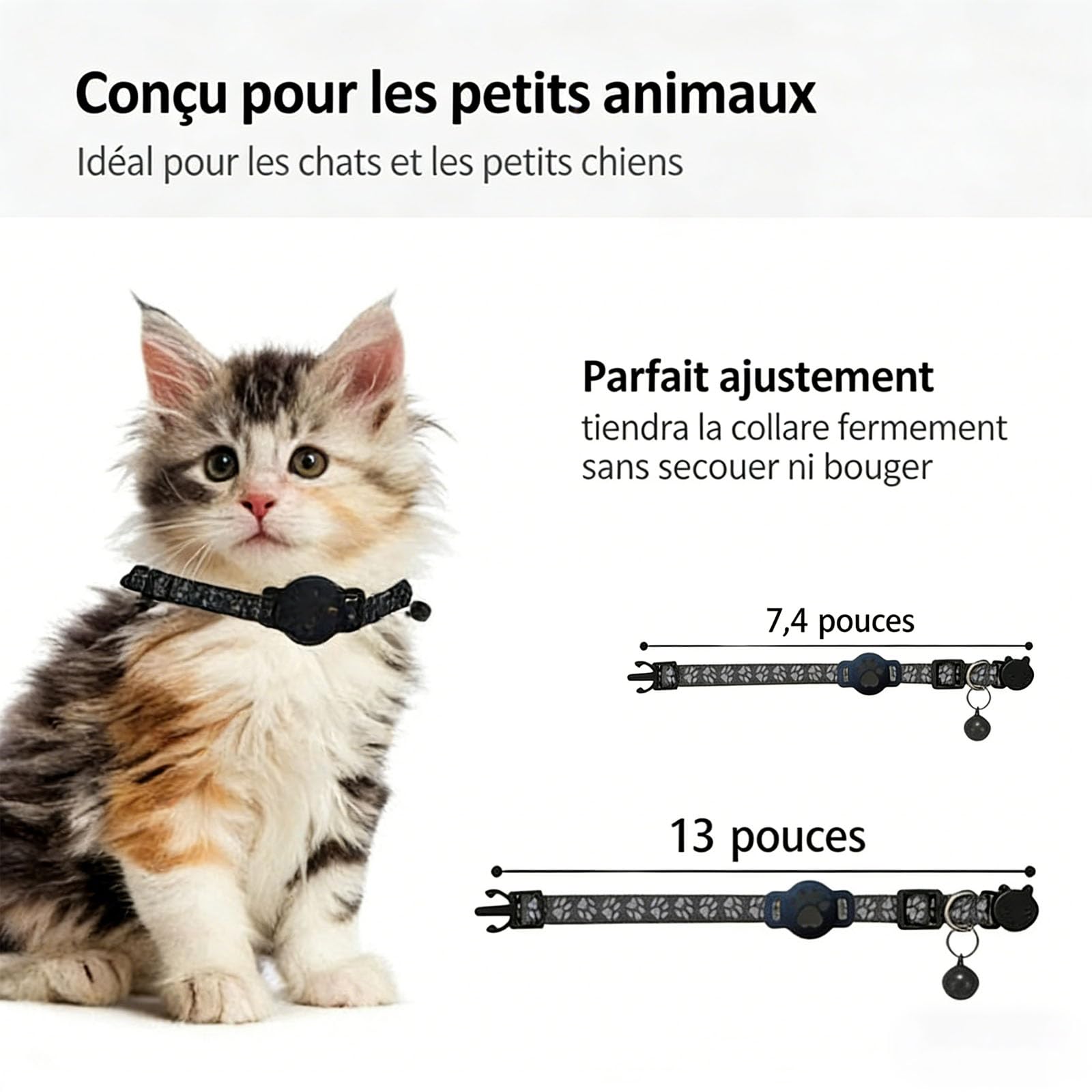 Collier GPS Chat, 2026 Nouveau Traceur Collier GPS pour Chien, sans Carte SIM, sans Abonnement Mensuel, Localisation Temps Réel,Compatible iOS Android,Imperméable et Durable (Rose)