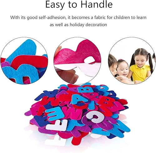 Miniatura 3 de Calcomanías de letras, calcomanías de fieltro para niños, letras de fieltro para manualidades, suministros de manualidades para álbumes de recortes,