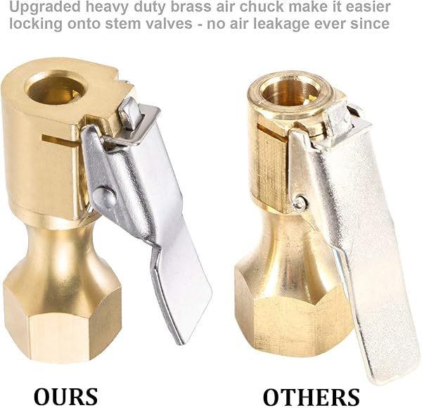 Air Chucks RV Heavy Duty Tire Chuck Quick Plug For Inflator Gauge For Car T.SE E - Foto 4