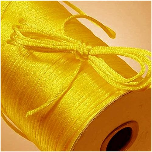 Miniatura 7 de BJM Collection - Cordón de poliéster satinado de 0.079 in x 100 yardas, nudo chino (azul marino)