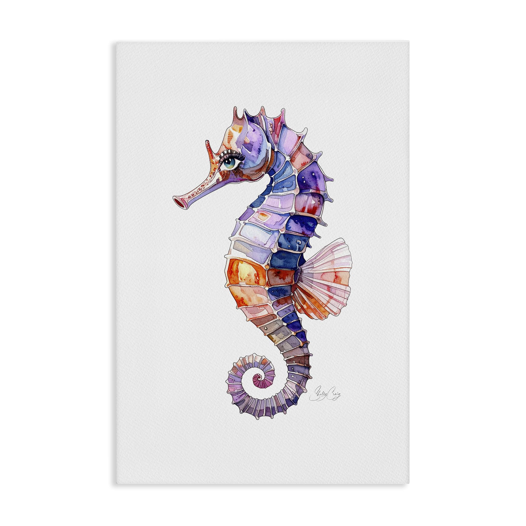 'Sea Whisper Seahorse'| Canvas Art