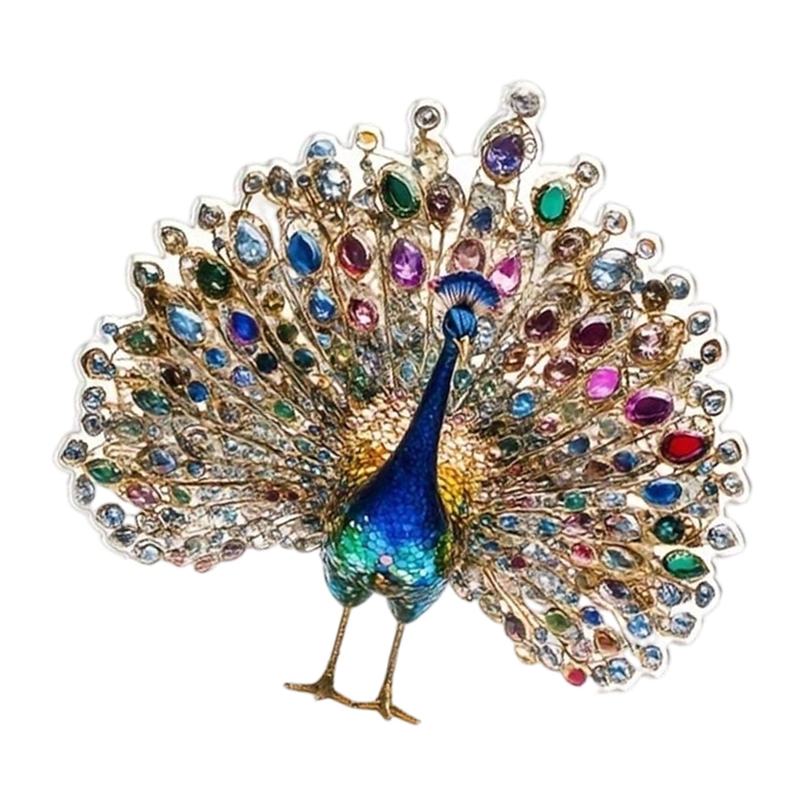 Xinsheinelry Peacocks Statue Figurines Animal Sculpture Home Decors Tabletop Centerpieces Collectible Decorative Figurine Peacocks Statue