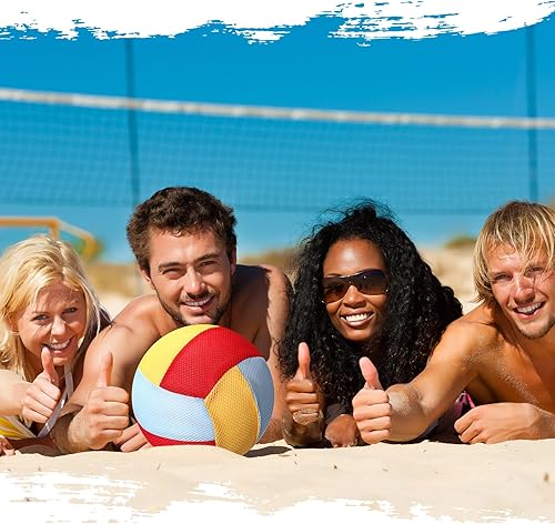 Miniatura 6 de Threan Balón de voleibol impermeable de 8.5 pulgadas con tecnología de agarre seguro para agua, playa, piscina, voleibol para adolescentes y
