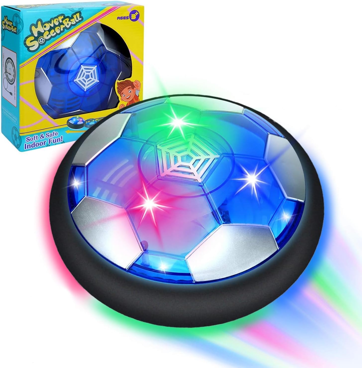 NALACAL Hover Soccer Ball for Kids - Boy Birthday Gifts - Indoor Toy Games Gift for Boys Age 6, 7, 8, 9, 10, 11, 12 Year Old - Light-Up Toys Game for Kid - 6-8, 8-12 - Gifts for 8 Year Old Boy