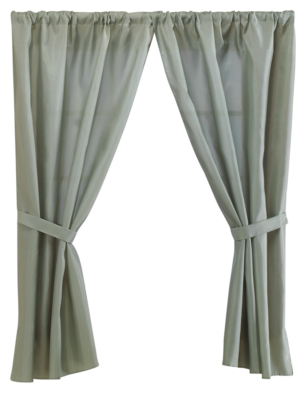 Carnation Home Fashions Fabric Bathroom Window Curtain, 36 X 54 Pair, Sage