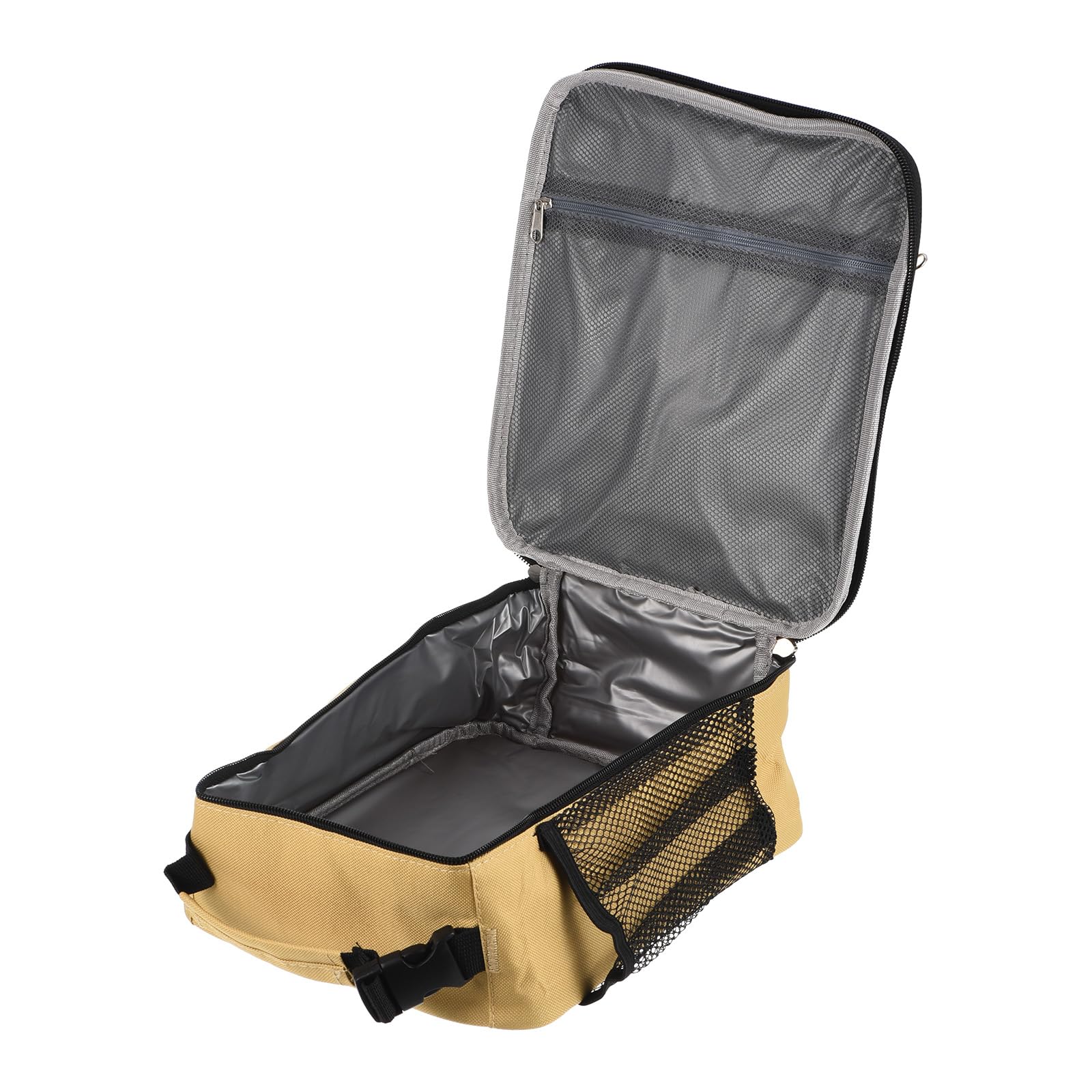 Bolsa de Almuerzo aislada, lonchera Impermeable con Bolsillos/asa, Bolsa de Almuerzo portátil, contenedor de Alimentos para Trabajo de Oficina, Picnic al Aire Libre, Color Caqui