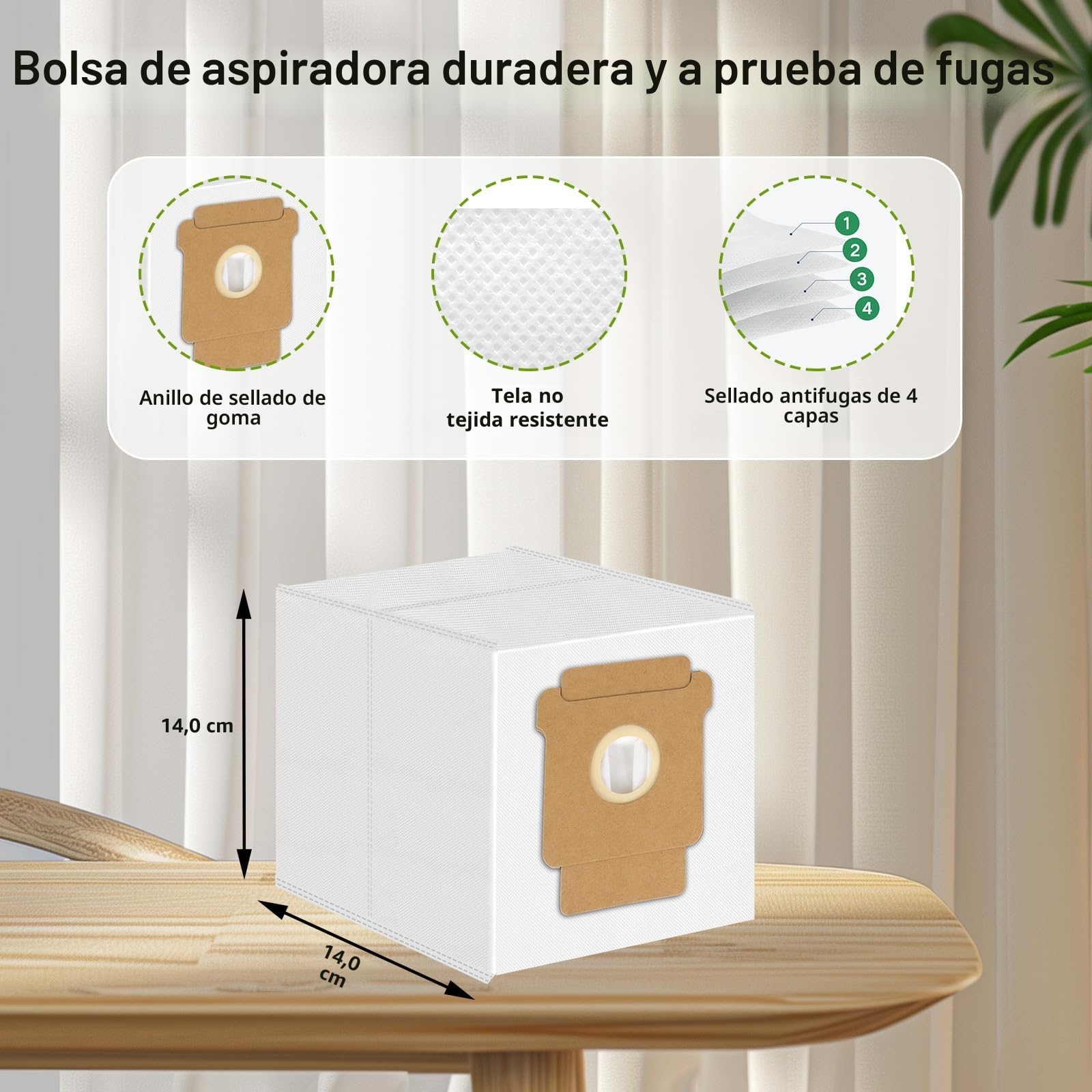 iRobot Roomba Bolsas de Aspiradora Compatibles Mini Combo Q0520 104/105 405/504/505 Max 705 Vac Clean Base Essential Serie