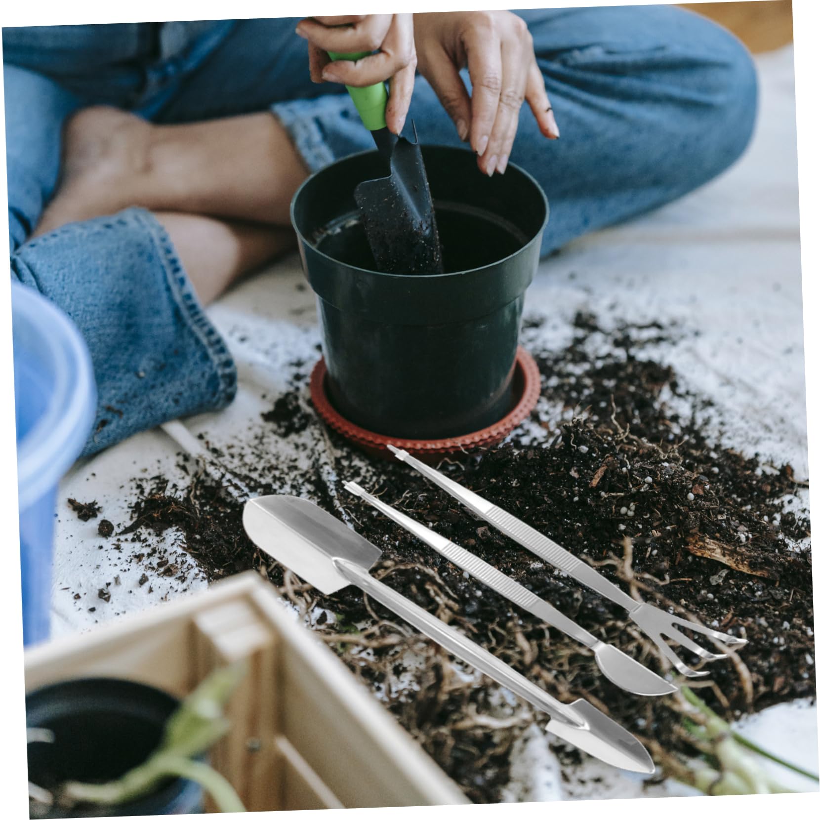 Toyvian 3sätze Präzisionswerkzeugset Für Bonsai -zangen Rake Und Doppelseitiger Für Pflanzenpflege Und Terraristik Für Garten Und Innenbereich
