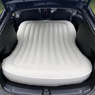 Woowind Inflating Air Mattress Compatible withTesla Model Y Self (2020–2025, Juniper) 2-Person Car Camping Inflatable Bed for Trunk/Back Seat Folded, Built-in 12V Pump with Auto-Stop