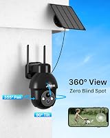 ANRAN Q3 Pro 2K HD Kültéri WiFi Biztonsági Kamera - Napelemes, Vezeték Nélküli, Spotlámpával, AI Mozgásérzékelővel, Alexa Kompatibilis, Szín 2