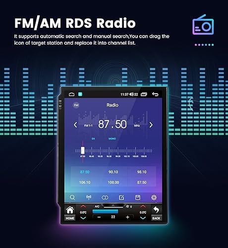 Miniatura 4 de 4+64GB 8-Core Android 11 Radio de coche estéreo para Cadillac SRX 2009 2010 2011 2012 Tesla Style Upgrade Dash Kit con navegación GPS Apple Car-Play