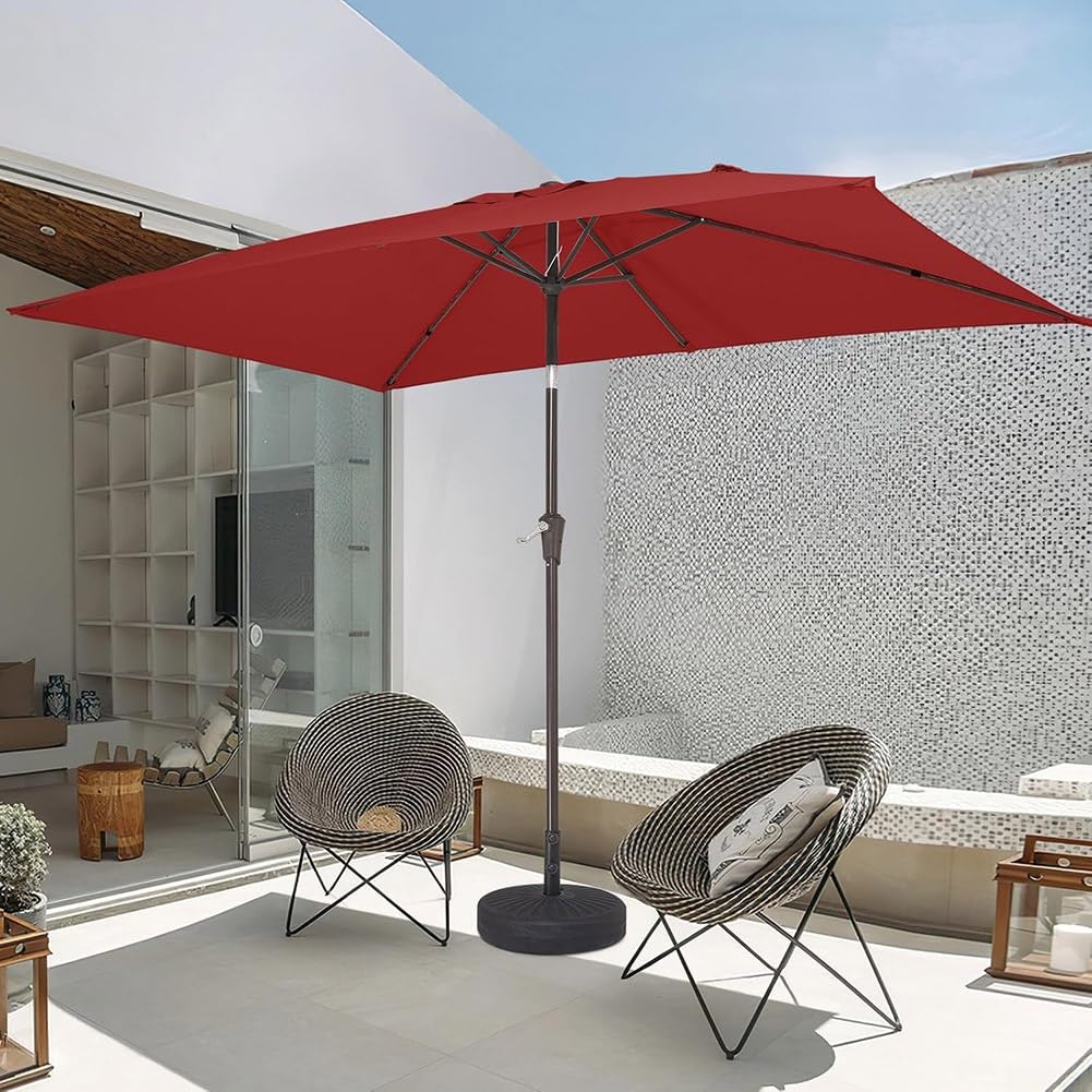 Zapasowy Baldachim do Parasola Ogrodowy Prostokątny 300x200 cm, 6 Żeber Pokrowiec na Parasol Przeciwsłoneczny do Zewnątrz i Patio