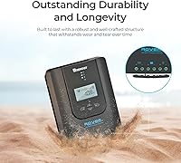 Vista 7 de Controlador de carga solar Renogy (Bluetooth) - Rover 40A 12V24V Controladores de carga MPPT de entrada DC con parámetro automático para paneles