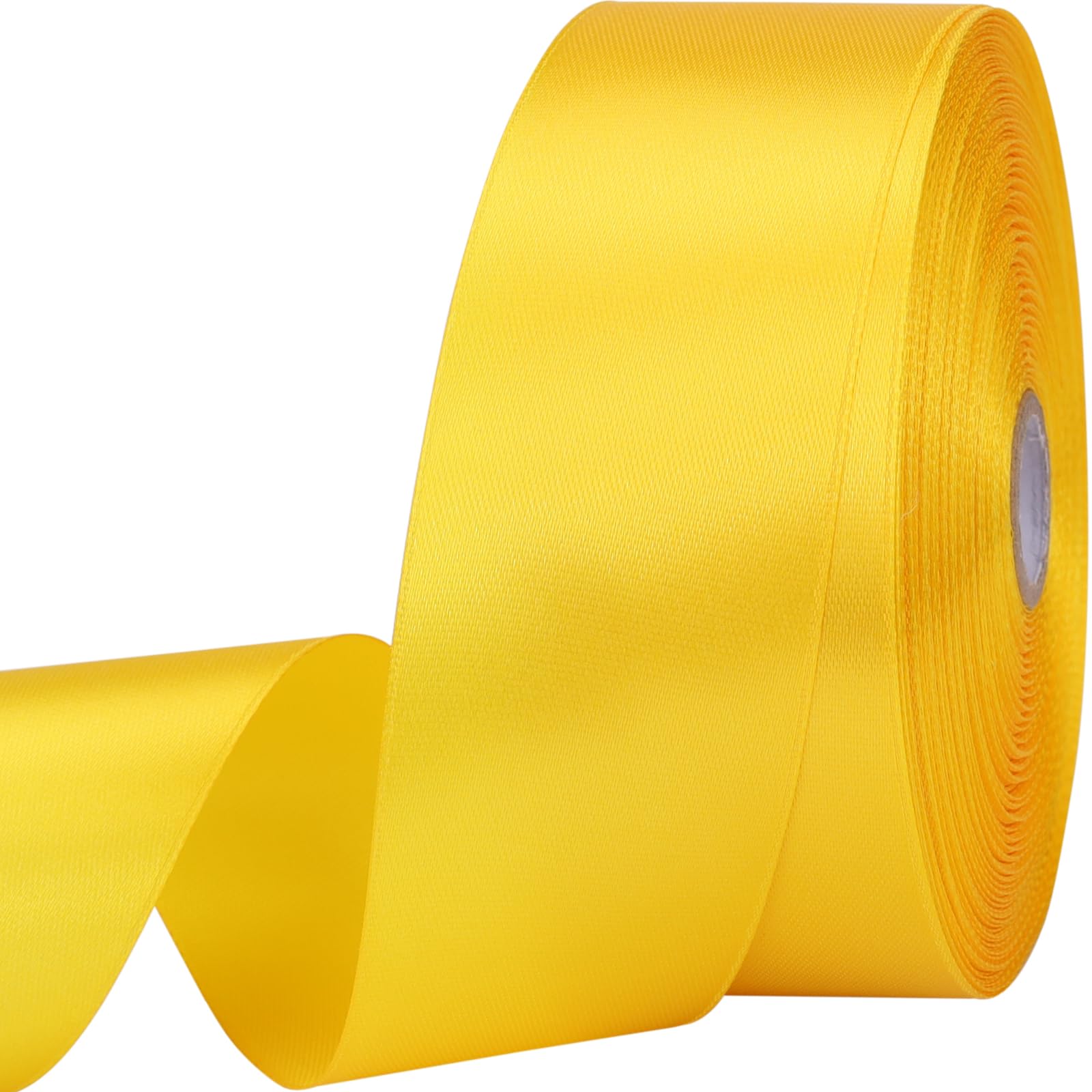 Amazon.com: 1-1/2 inches 50 Yard Yellow Satin Ribbon for Gift Wrapping ...