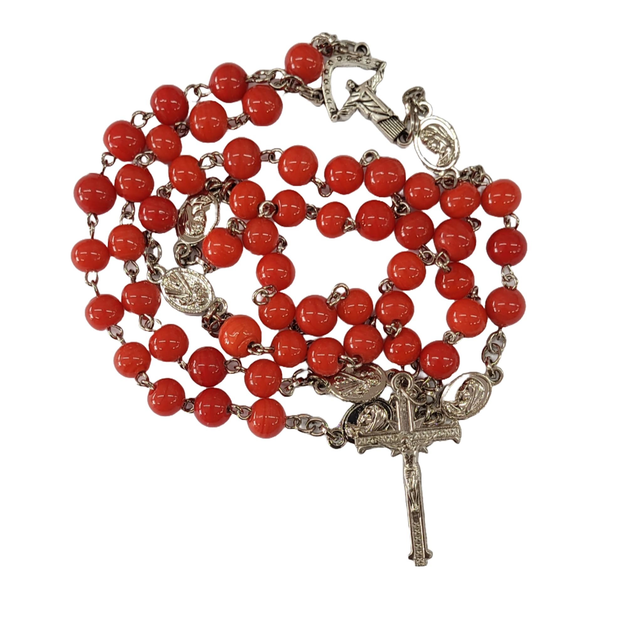 Red Pearl Catholic Praying Rosary with Divine Mercy Medals After Every Decade (B0D227642D) Amazon Price History, Amazon Price Tracker
