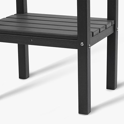 Vista 116 de WestinTrends Dylan Adirondack - Mesa auxiliar redonda para exteriores, color negro