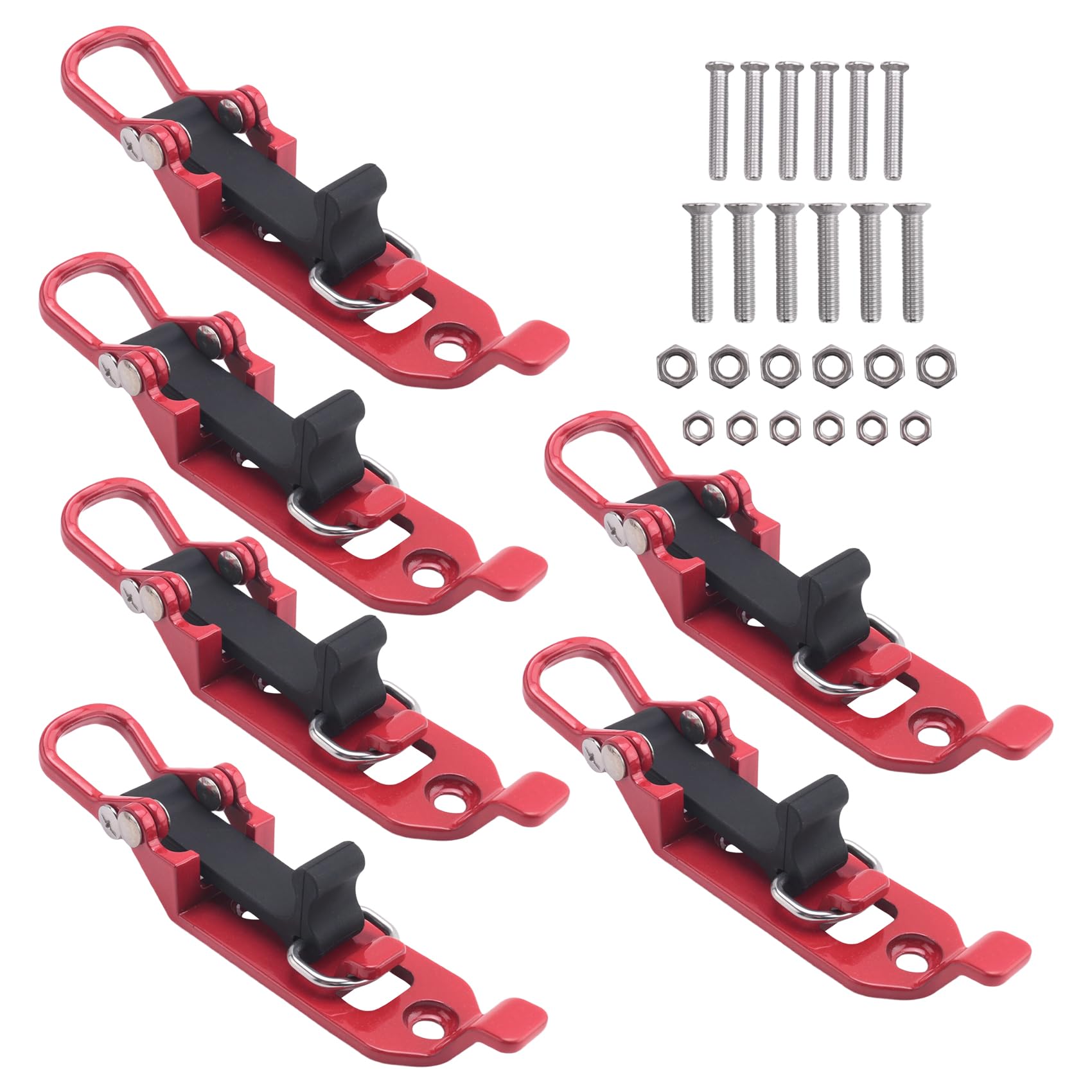 Support pour Pelle pour Barres de Toit de Voiture, Kit de Support de, Accessoires de Barre de Toit Rouges pour Camion, Bateau, Équipement Militaire et Outils.