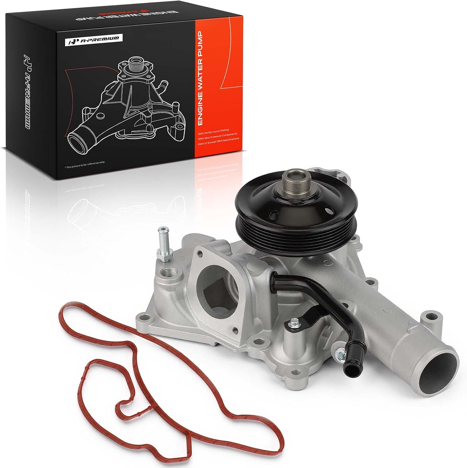 A-Premium Engine Water Pump with Gasket & Pulley Compatible with Ram 2500 3500 2014-2022 Ram 4500 5500 2014-2018 V8 6.4L