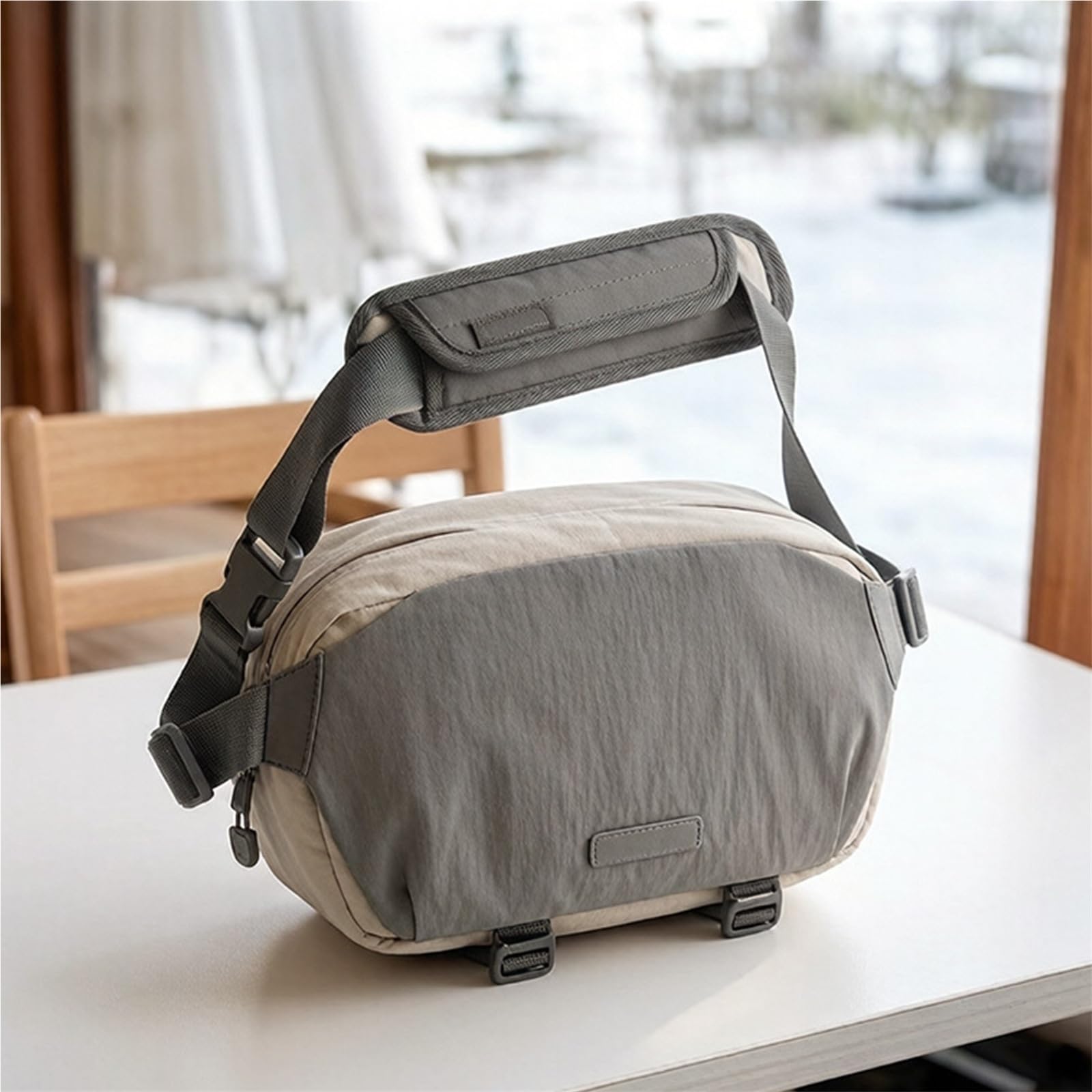 Compatible con Bolsa Bandolera Impermeable SLR | Bolsa cruzada impermeable for cámaras y lentes sin espejo/DSLR.(Orange)