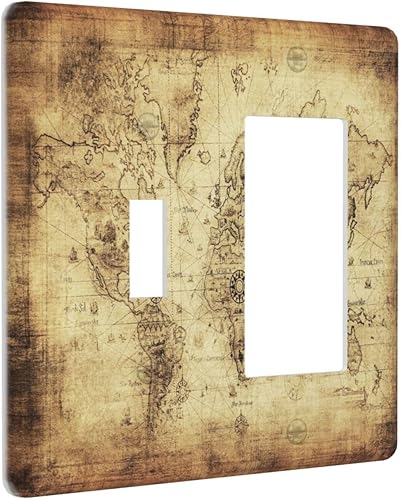 Vista 548 de Placa de pared con interruptor de luz de doble interruptor de pared para niños, diseño de dinosaurio, galaxia, espacio exterior, planeta, nebulosa