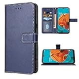 FDCWTSH Compatible with LG K51/Reflect LTE/Q51 Wallet Case Wrist Strap Lanyard Leather Flip Cover Card Holder Cell Phone Cases for LGK51 K 51 51K L555DL 2020 LGK51Phone LG51Cases Women Blue