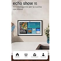 Amazon Echo Show 15 (Ultimo modello) | Schermo intelligente Full HD da 15,6” con Alexa, Fire TV integrata e telecomando vocale Alexa