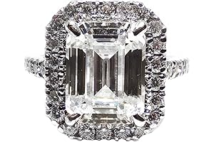 Exceptional GRA Moissanite Emerald Cut Engagement Ring: Radiance and Brilliance