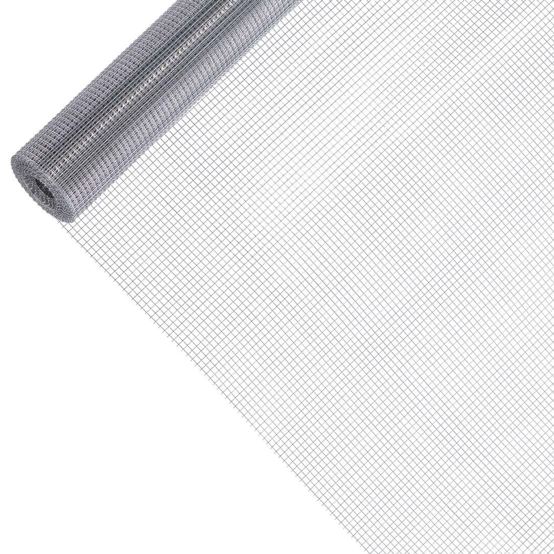 Garmix Volierendraht 6x6mm Drahtgitter 4-Eck Maschendraht Zaun Feuerverzinkt 0,65 mm (100cm x 25m)