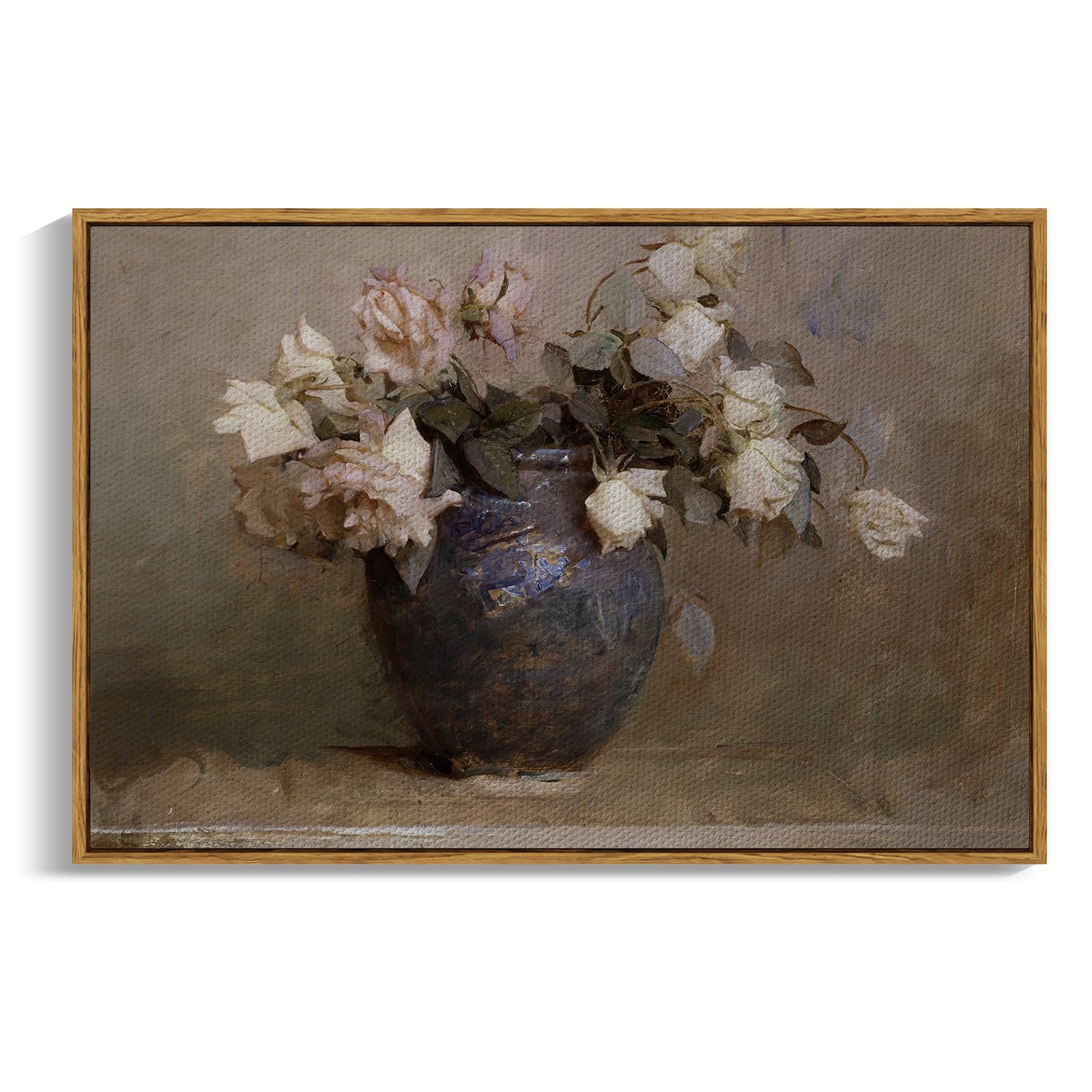 InSimSea Framed Canvas Wall Art, Meadow with Flowers Painting, Landscape for Living Room, Bedroom, Home, Bathroom Decor, 8x10 — view 89