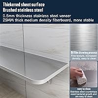 Vista 2 de Escritorio flotante plegable, escritorio montado en la pared, banco de trabajo plegable montado en la pared, mesa plegable montada en la pared, mesa