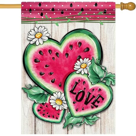 Charming X-40 Summer Watermelon House Flag