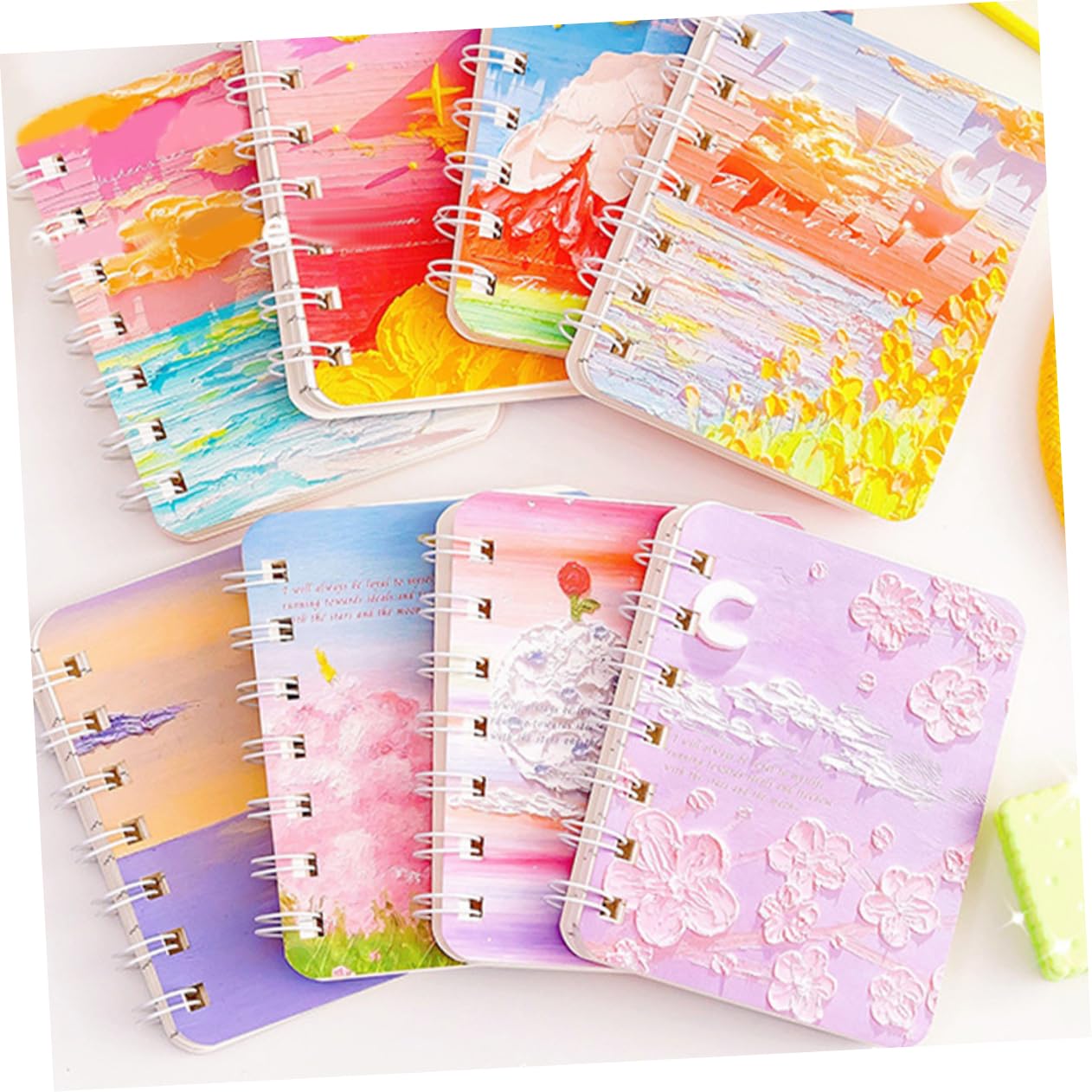 EXCEART 3 Pièces 10 Carnet De Croquis à Spirale Cahiers à Spirales Cahier D'écolier Mini-blocs-notes à e Trousse De Journal à Grille De Points De Campus Papier