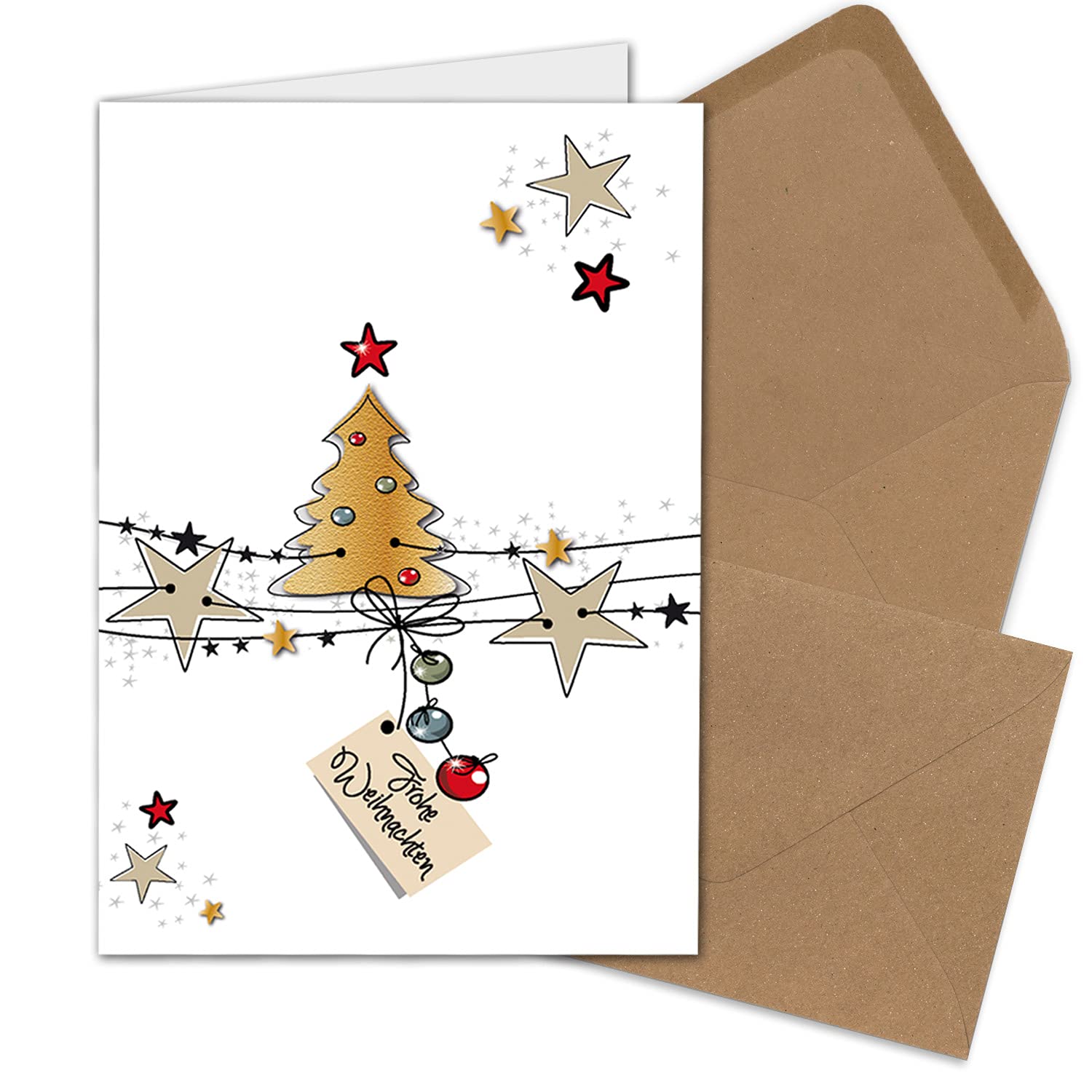 Biglietti di Natale, set da 10 buste incluse Biglietti di Natale, set da 10 buste incluse