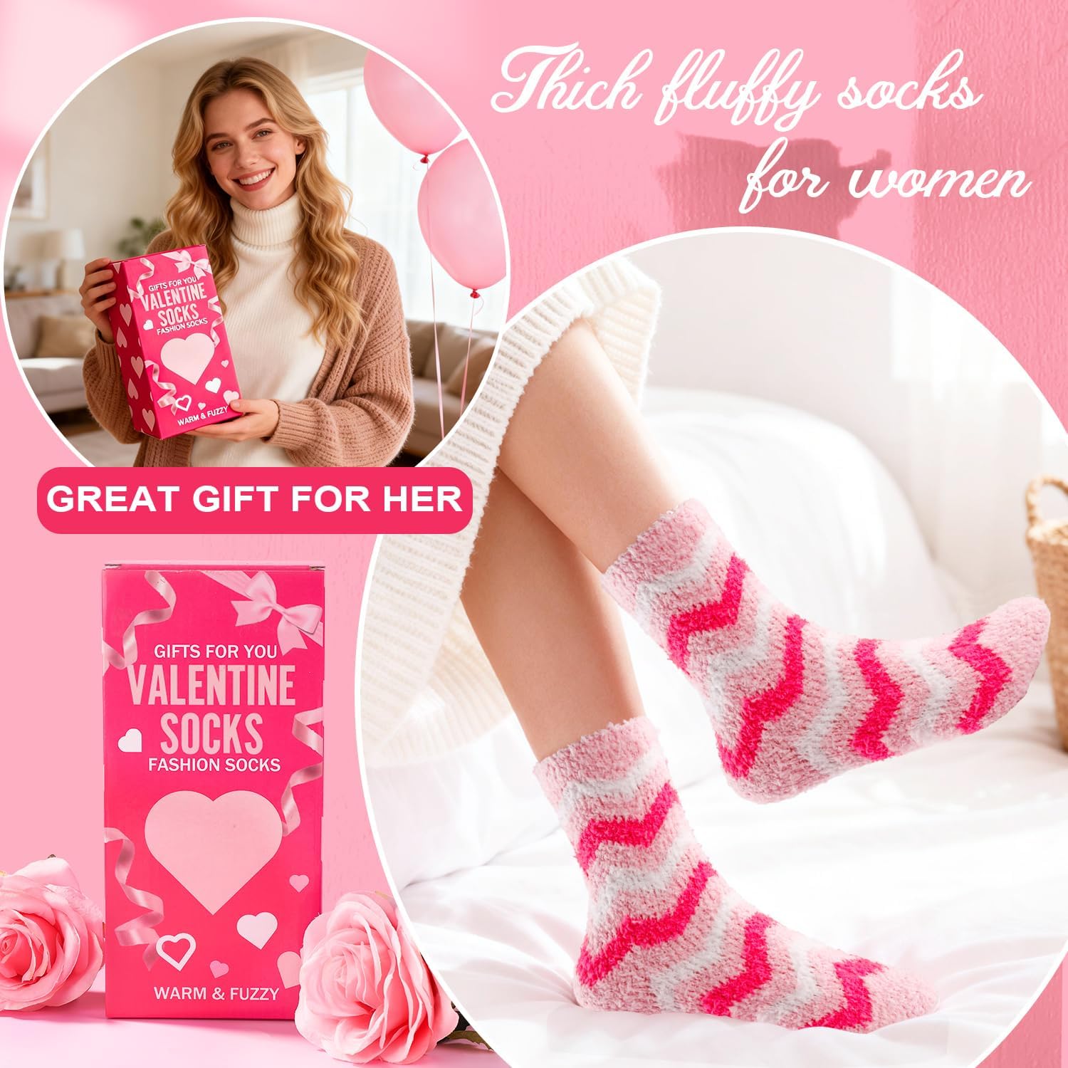 Fluffy Socks for Women Men,Cozy Fuzzy Socks Winter Warm Supplies for Festival Party - Image 7