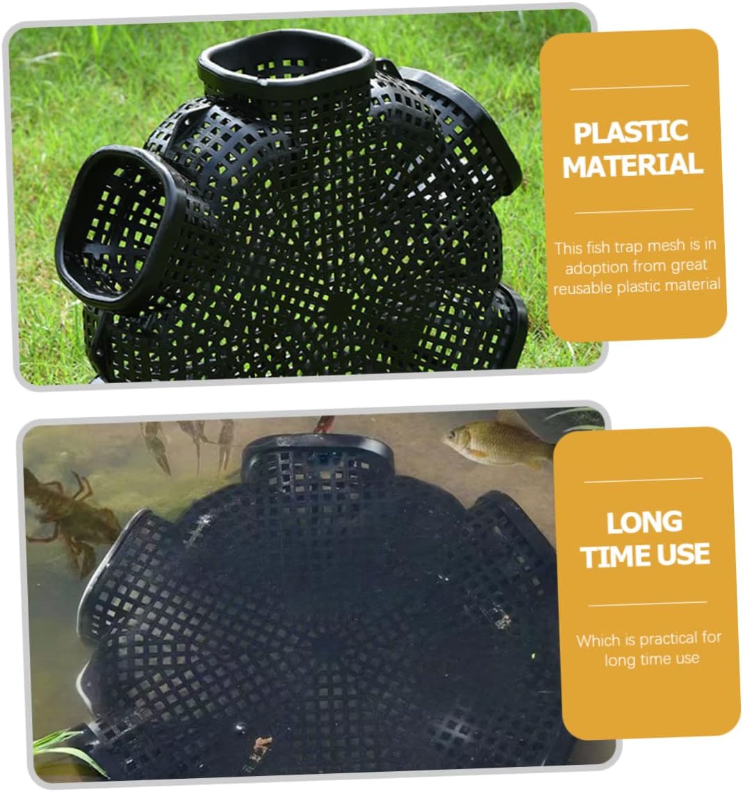 VICASKY Plastic Crawfish Trap Cage Reusable Mesh Fishing Net for Crab EEL Shrimp and Fish Catching Portable and Design for Aquatic Enthusiasts