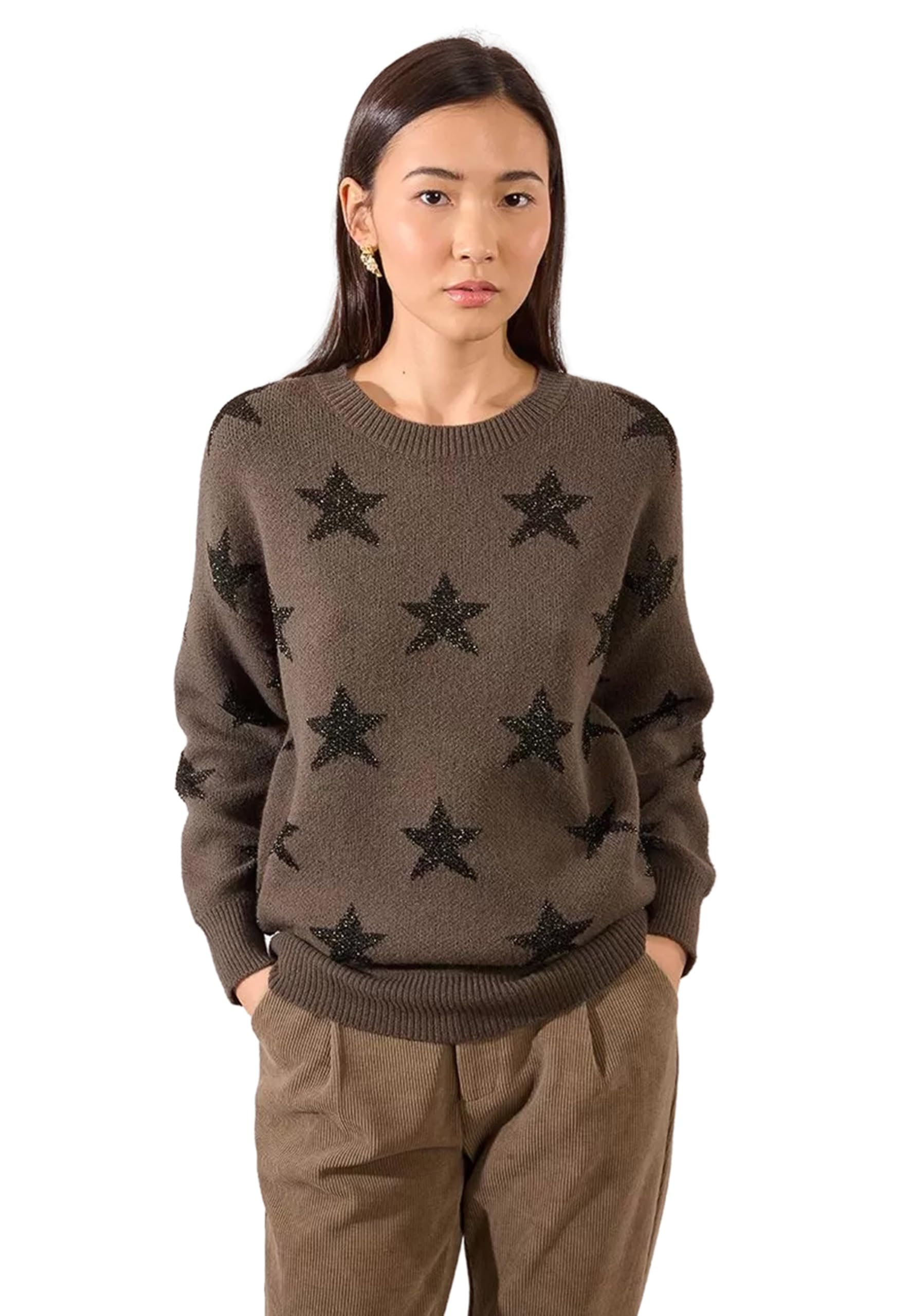 MOLLY BRACKEN Maglia Donna Girocollo Lurex LA855BDN