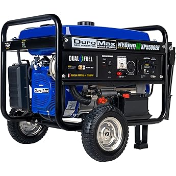 DuroMax XP8500E Gas Powered Portable Generator-8500 Watt Electric Start-Camping & RV Ready, 50 State Approved, Blue/Black